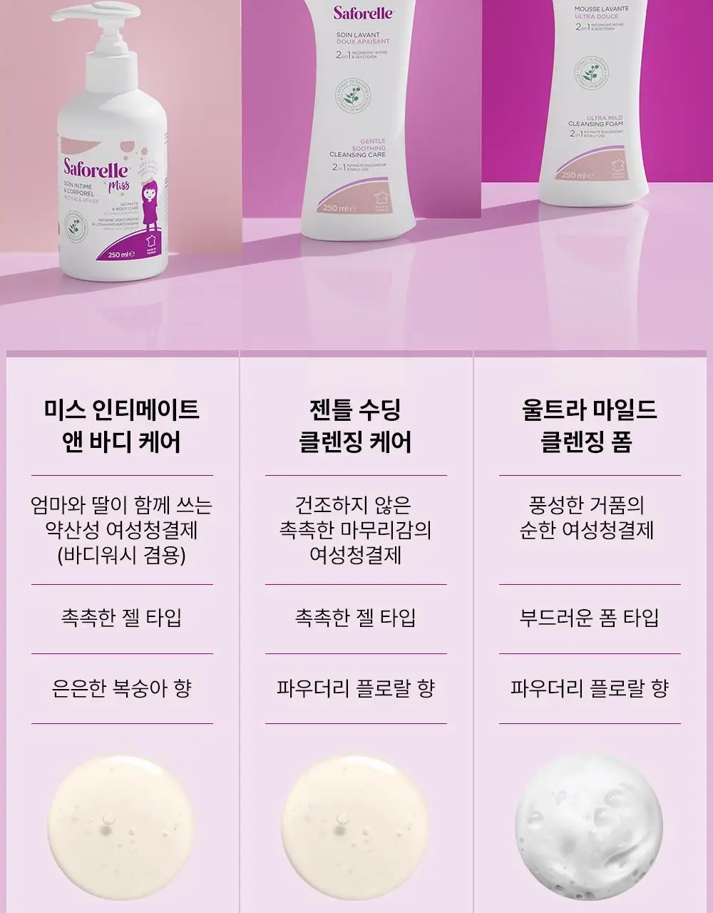[증량] 사포렐 젠틀 수딩 클렌징 오리지널 더모 여성청결제 500ml 상세페이지 19